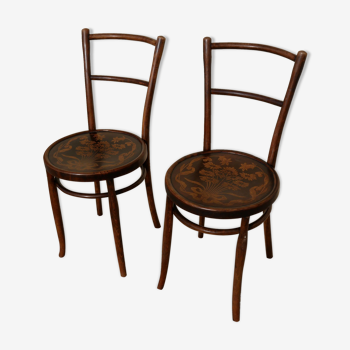 Paire de chaises bistrot vintage