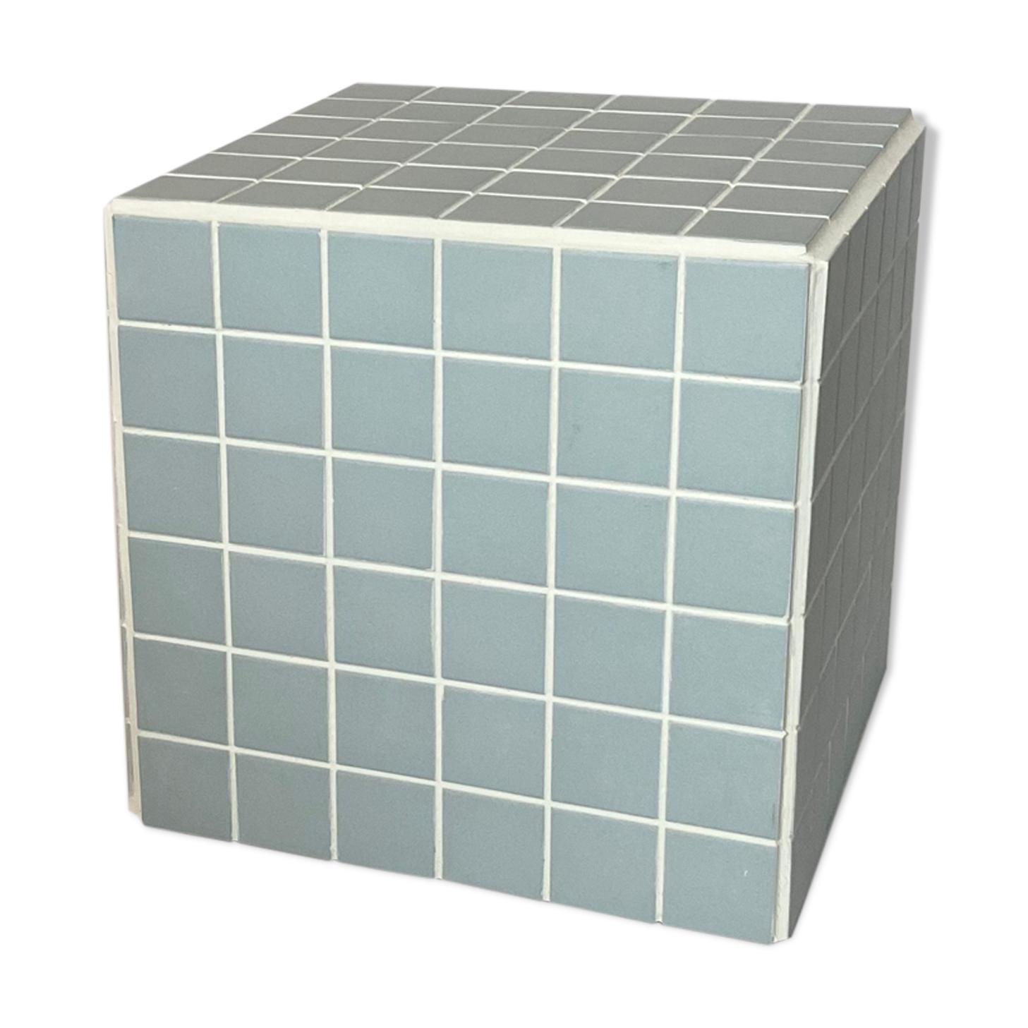 Cube carreaux carrelage table d’appoint