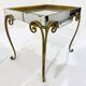 Pair of side tables, glass and brass, 1940s