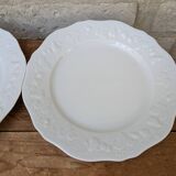 Set of 2 fruit motif plates P. Deshoulières in Limoges porcelain