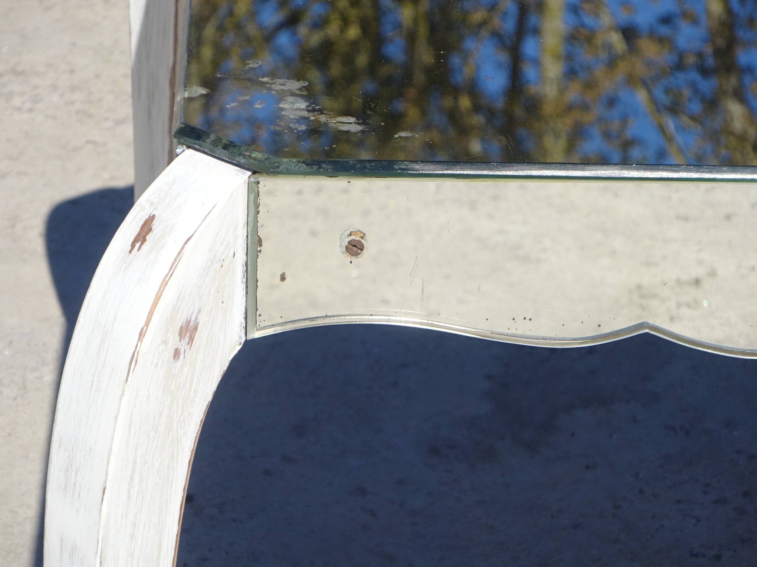 Mirror glass coffee table
