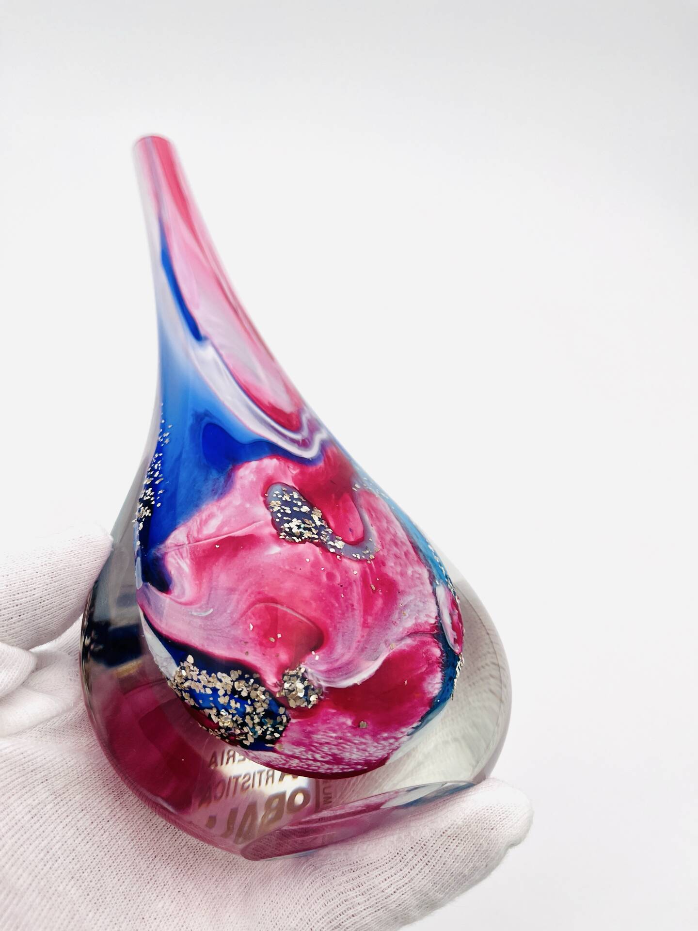 Oball Murano Vase - Sommerso - 24k Gold - Labeled - H30cm/1.17kg