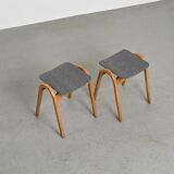 Pair of stools by Isamu Kenmochi for Akita Mokko, Japan circa 1960.