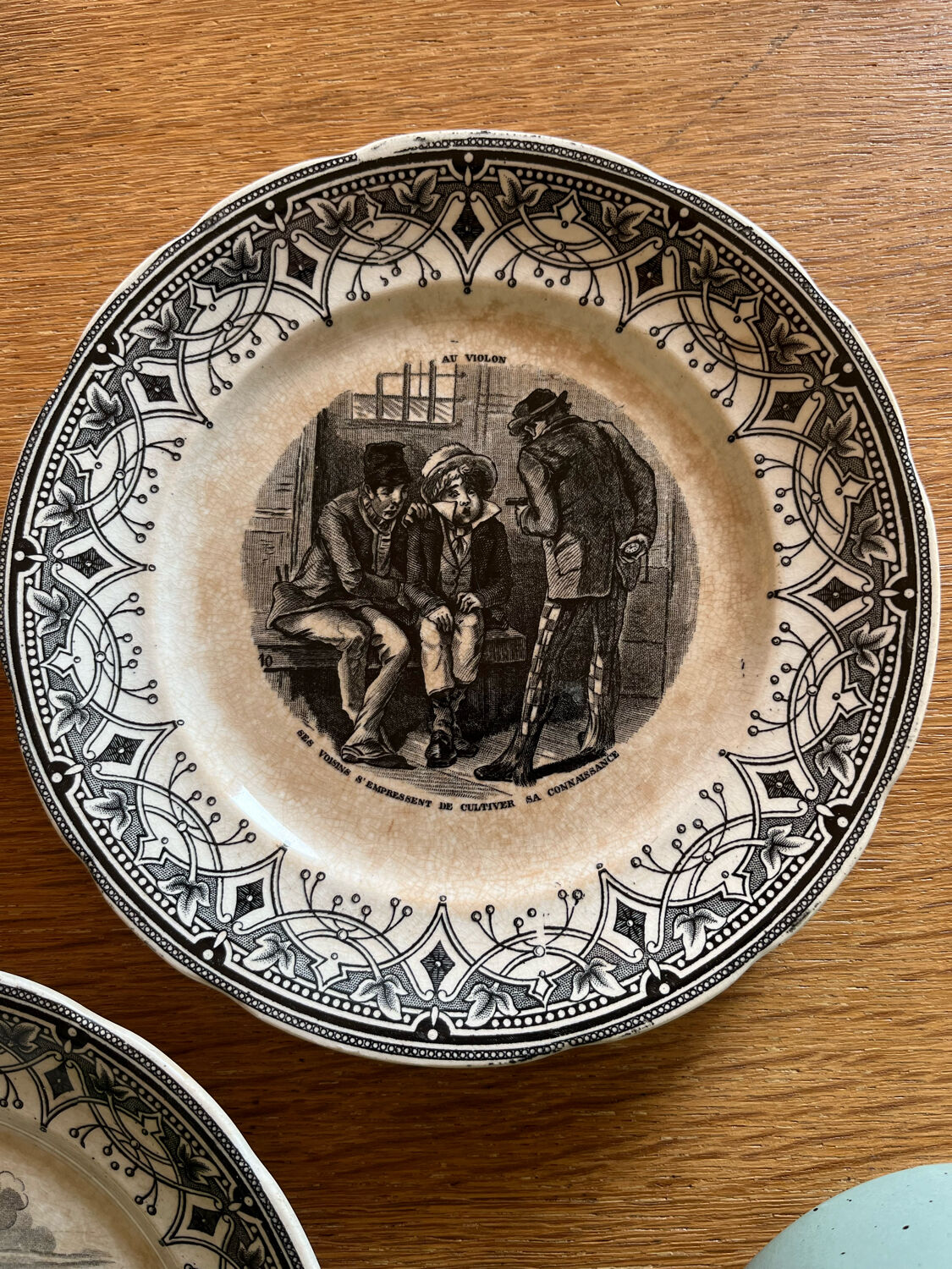 Sarreguemines talking plates