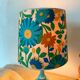 Lampe vintage fleurs années 70