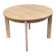 Scandinavian round extendable dining table stripped in oak 1980