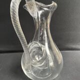 Orangeade pitcher with ice bag – Plain crystal – 19th century