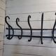 Antique coat rack in curved wood 5 hooks