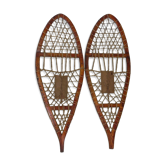 Paire de raquettes en bois