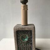 Stone and ceramic bedside lamp.