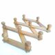 Coat rack accordion vintage light wood 10 hooks