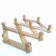 Coat rack accordion vintage light wood 10 hooks