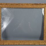 Old frame gilded stucco wood 56x46.5 cm, foliage 50.4x38.4 cm + old glass SB