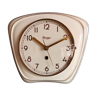 Horloge céramique vintage pendule murale silencieuse "Kieninger crème doré"
