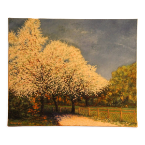 Huile sur toile impressionniste,