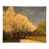 Japanese Sakura painting Oil on canvas Impressionist