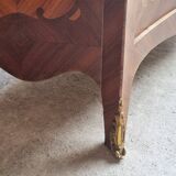 Armoire lingère style Louis XV marqueterie et bronze, fin XIXème s.