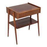Scandinavian mahogany bedside table, AB Carlströms & Co Möbelfabrik, Sweden, 1960