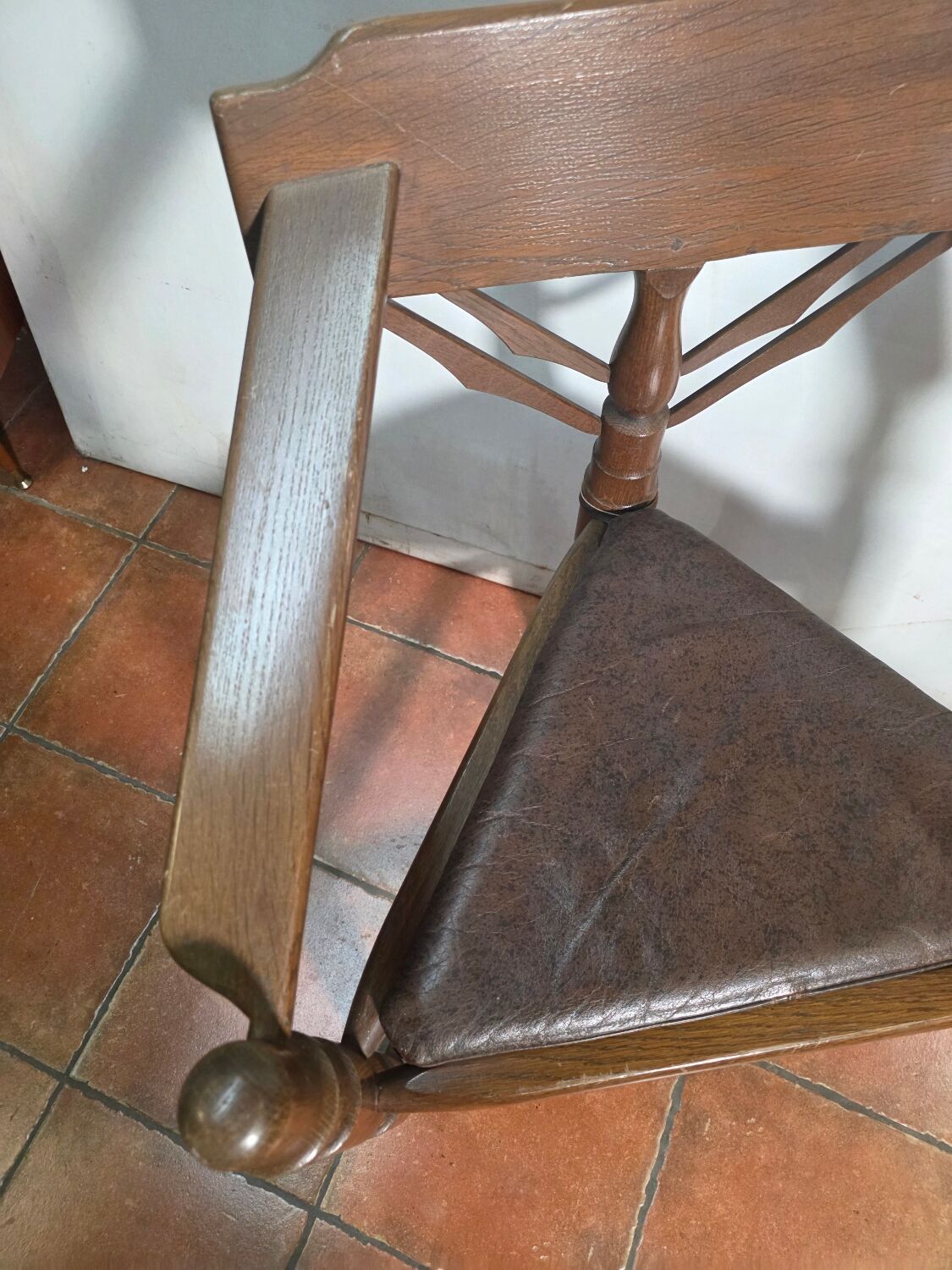 Corner tripod monk chair Munkstol Solid oak