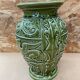 Ancien vase ironstone céramique verte décor relief made in england vintage