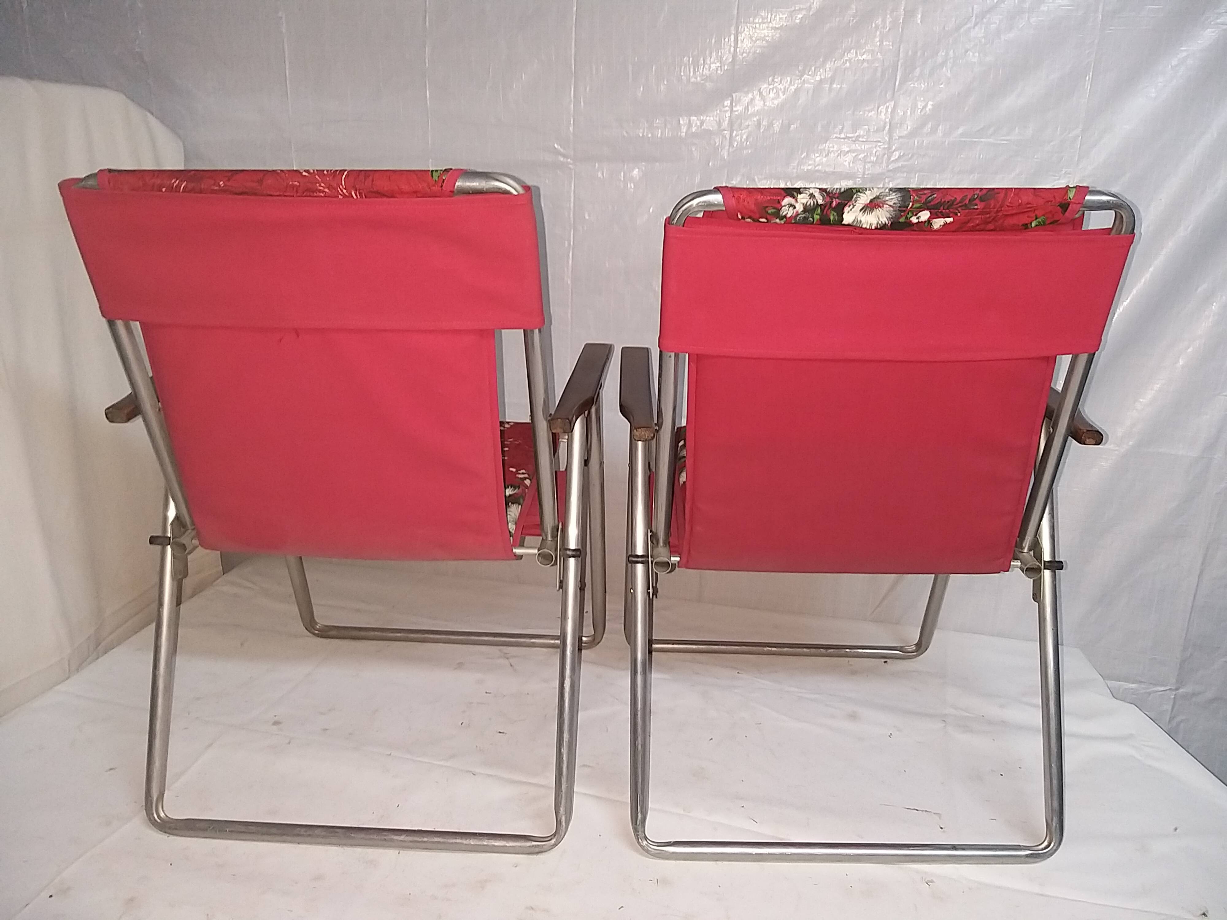2 armchairs vintage camping