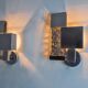 Pair of Space Age wall lights, Italy, 1970