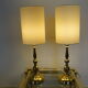 Pair of vintage Scandinavian brass lamps 1960