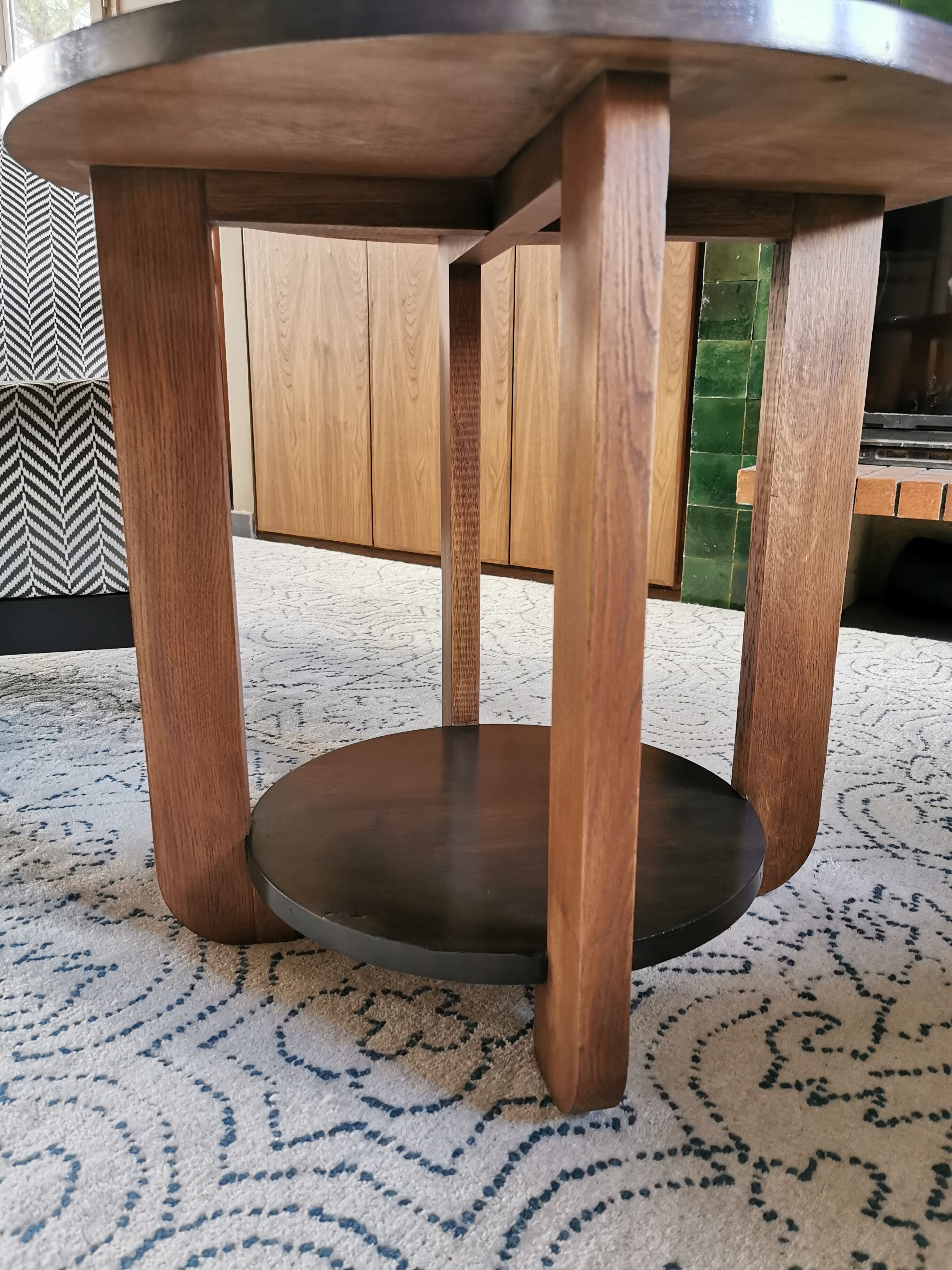 Old wooden art deco table