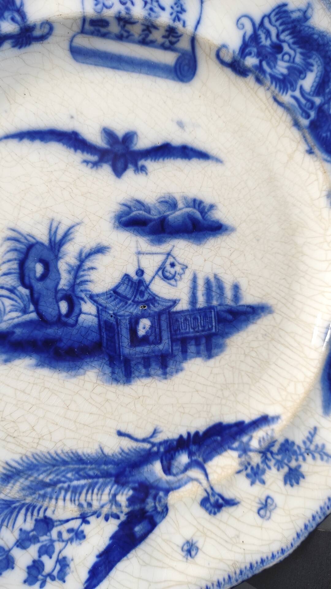 Vintage plate in fine earthenware