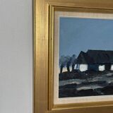 Swedish Oil on Canvas – “Farm Motif” by Bengt Hillgrund