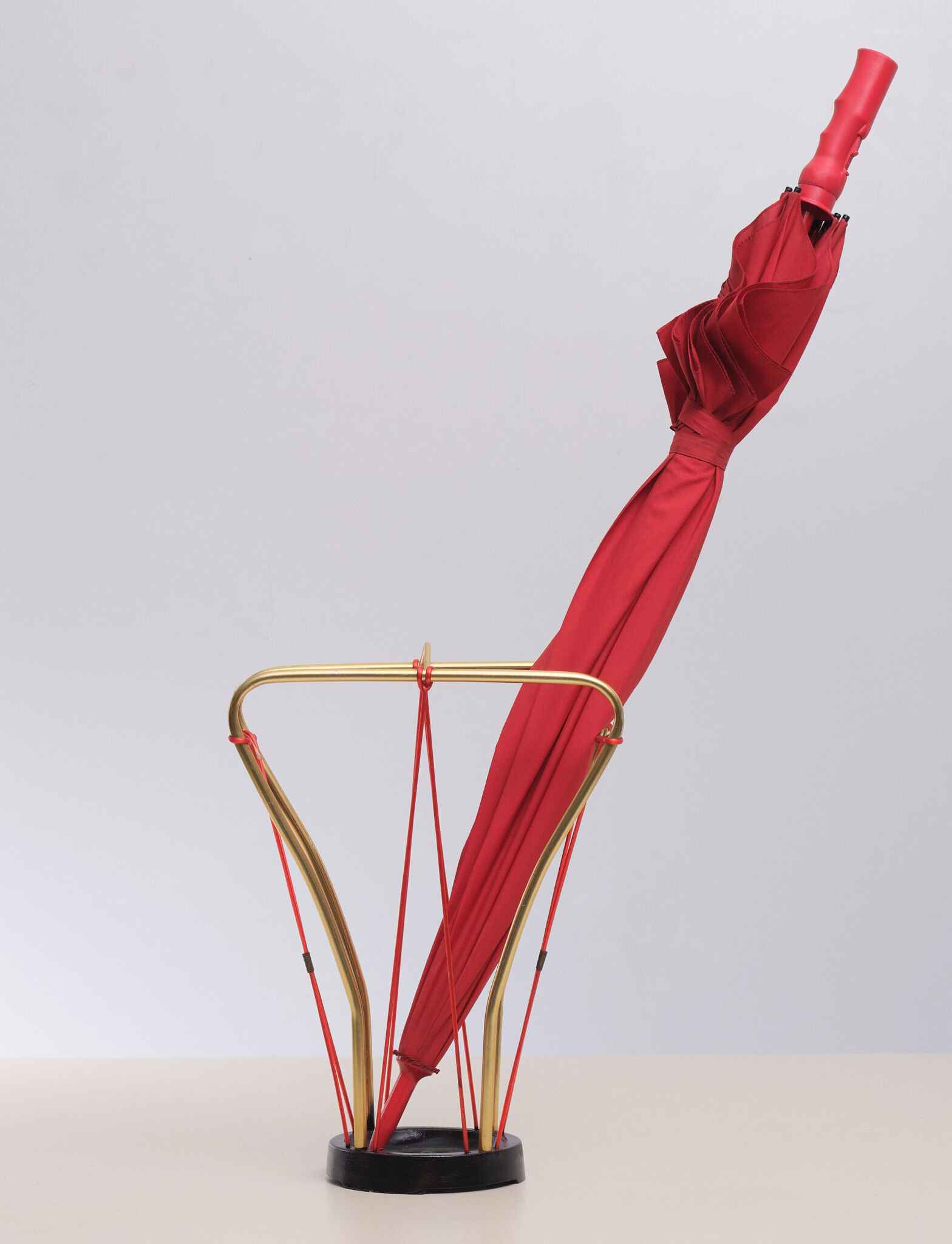 Brass umbrella stand, austria, 1950