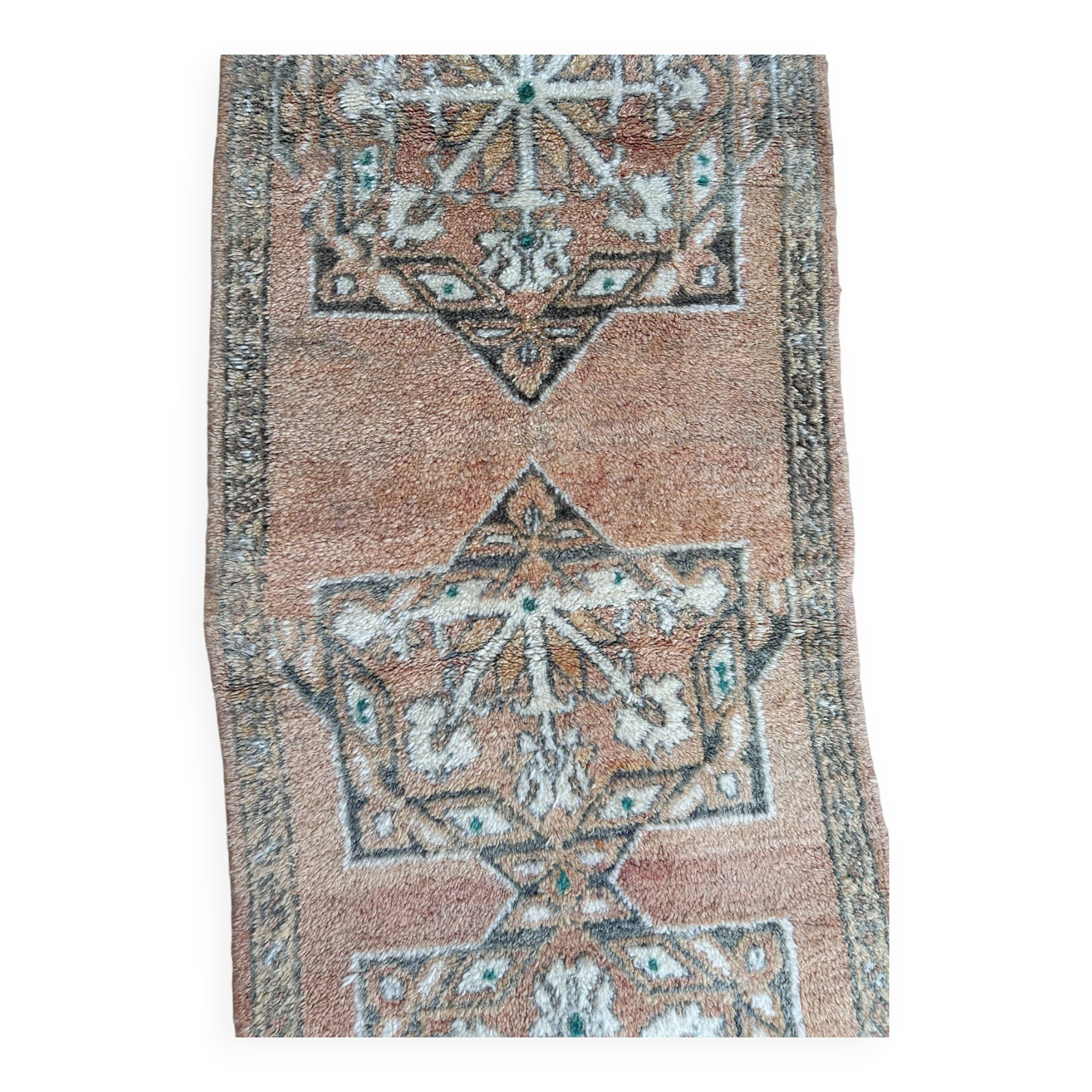 Colorful Boujad Moroccan rug - 296 x 98 cm