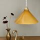 Suspension lampshade in yellow and white opaline