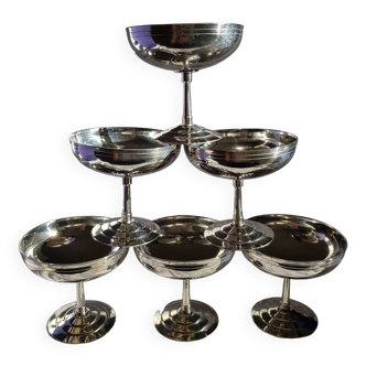 6 coupes à glace Rémy Letang en inox massif 18/10