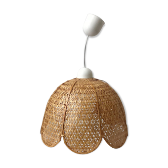 70s vintage wicker tulip hanging