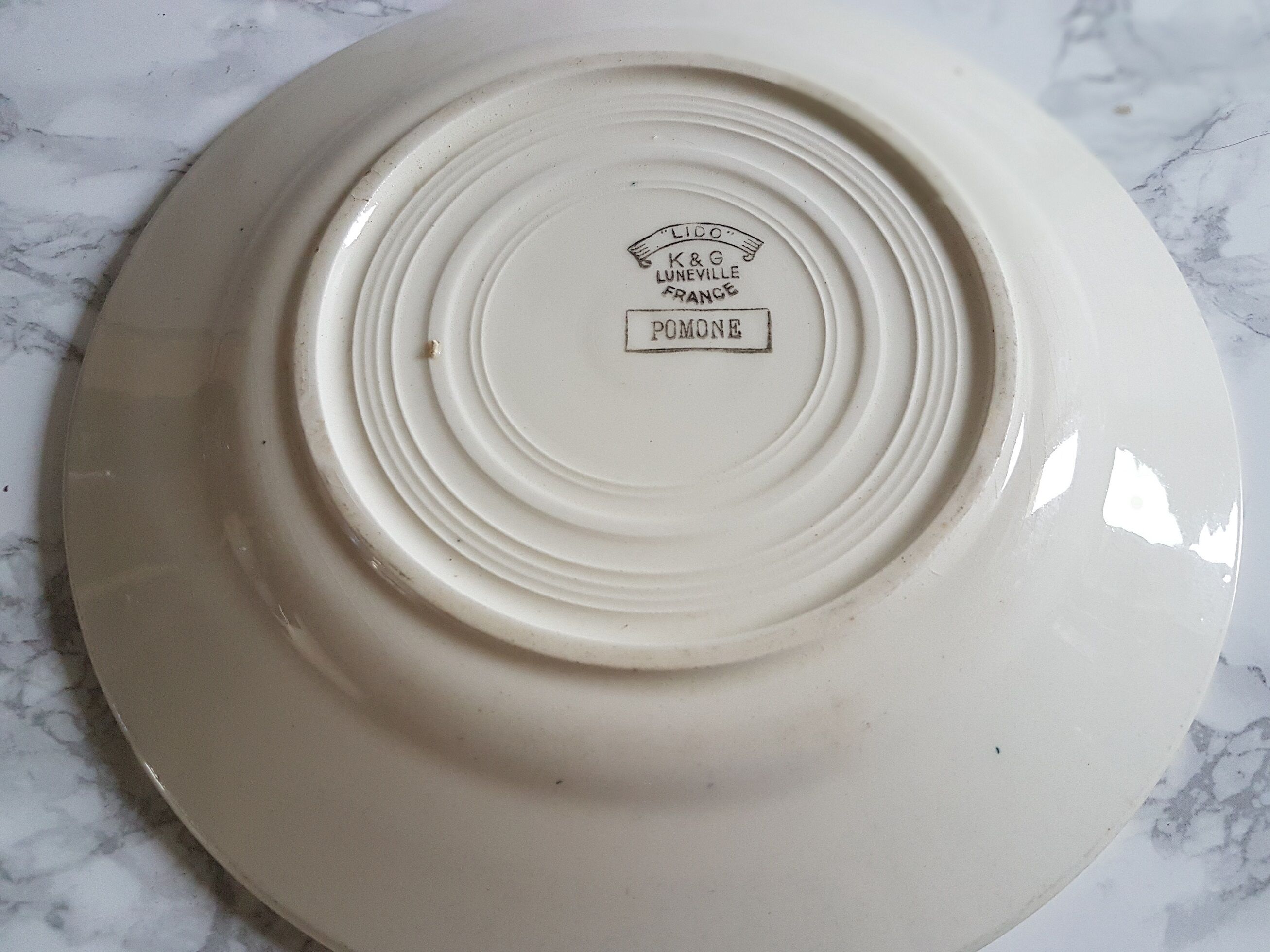 Old plate KG-Luneville model Lido
