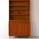 Vintage bookcase with pull-out desk