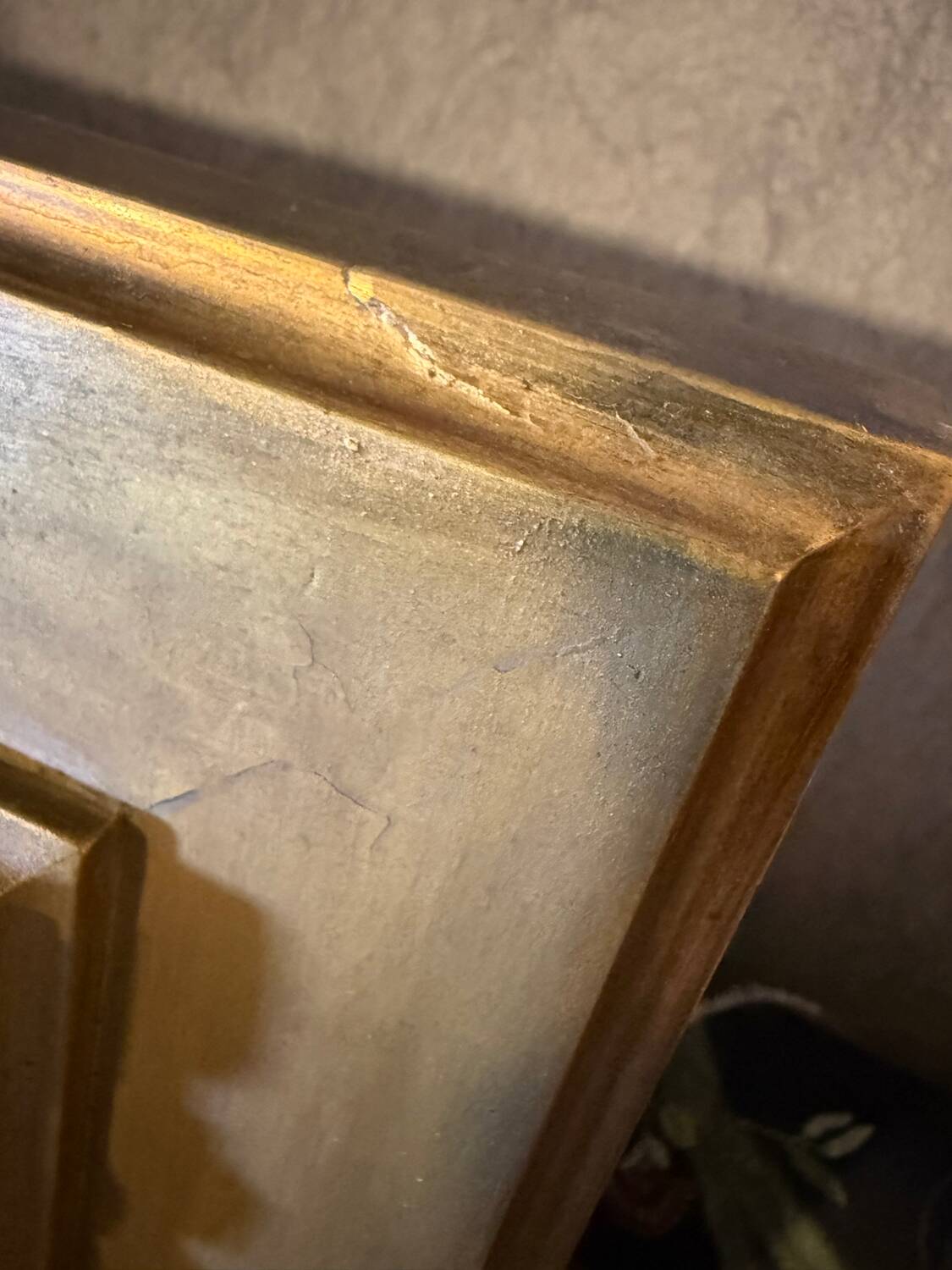 Large antique mirror in wood and gilded stucco, 19th century