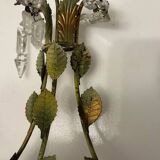 Tole Crystal Sconces Set of 2