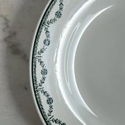 12 assiettes plates en faïence de Saint Amand