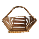 Vintage bamboo basket from the 60s
