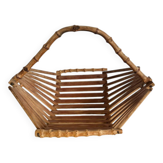 Vintage bamboo basket from the 60s