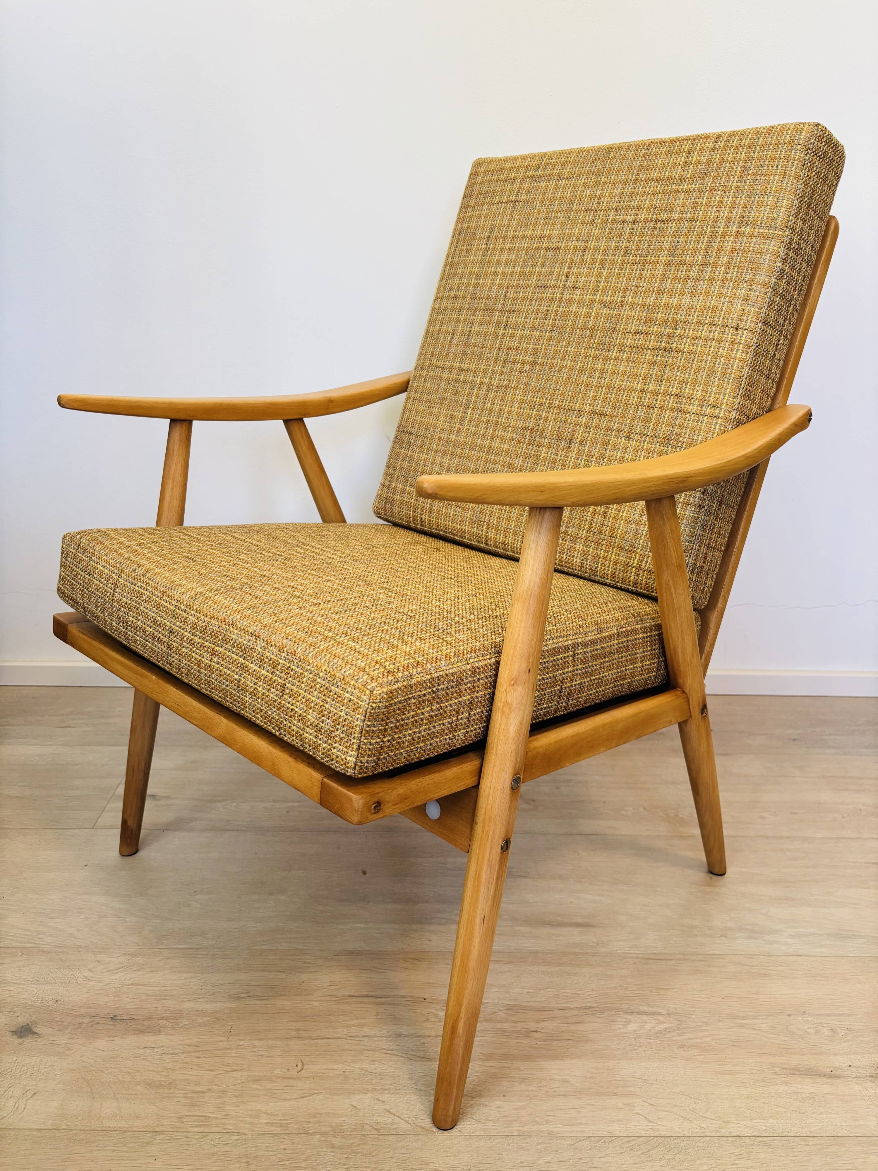 Fully restored boomerang lounge armchair by ton from czechoslovakia 1960’s