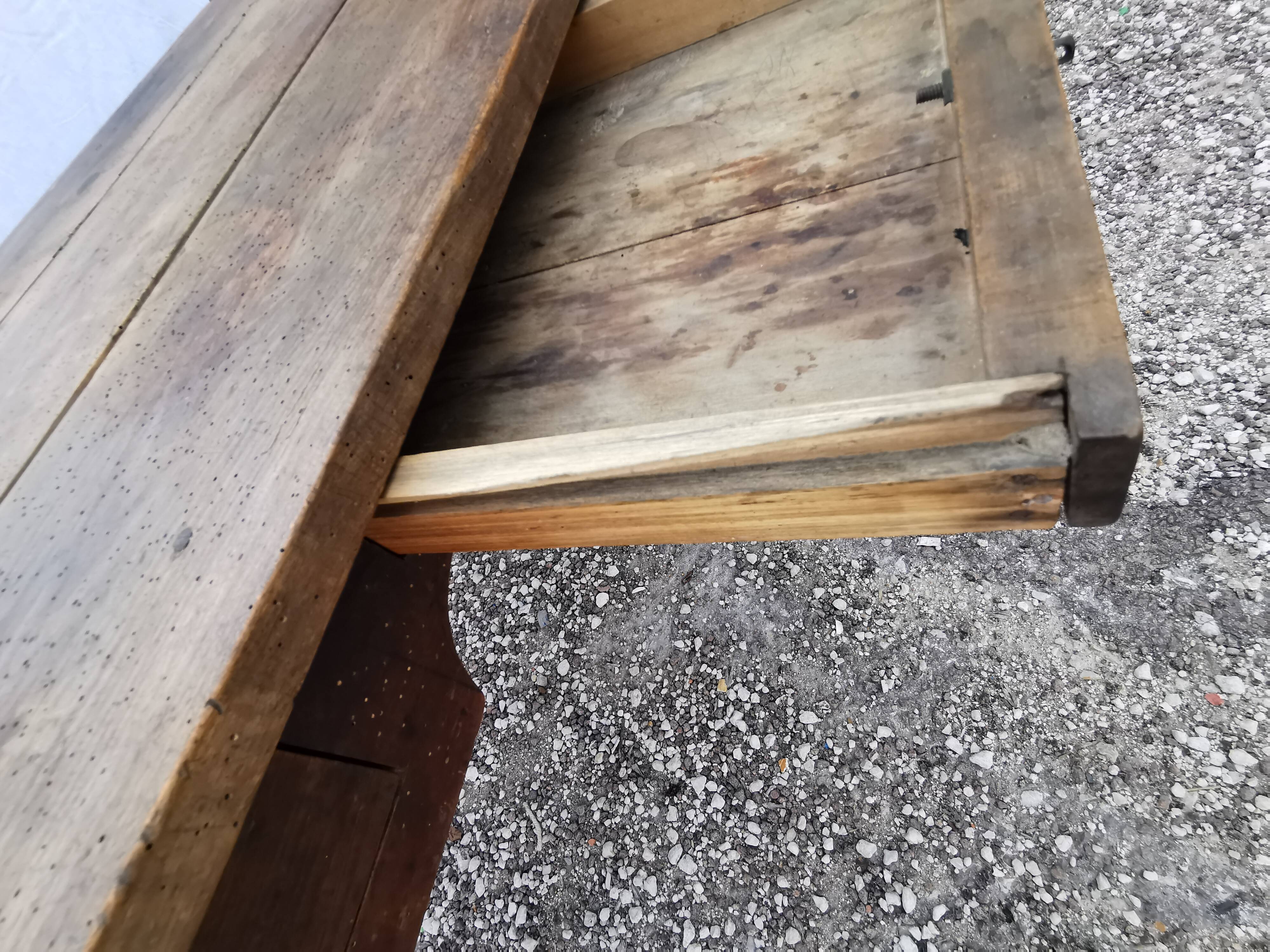 Old vintage wooden desk