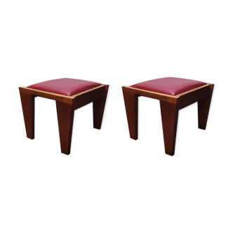 Geometric oak stools, 1940