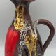 Ceramic bottle of vallauris polychrome enamel 25 cm
