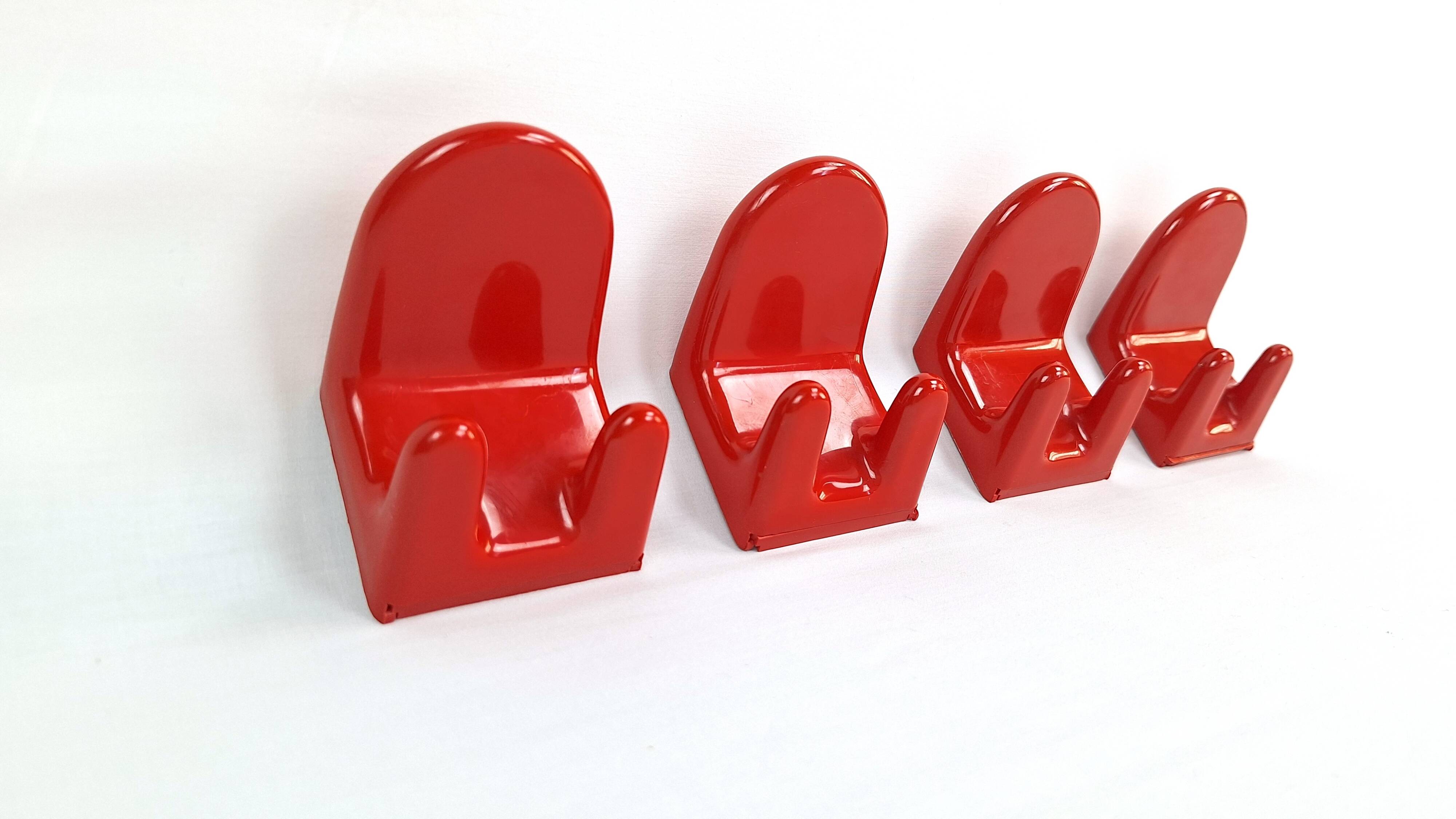 Paire de patères space age par Makio Hasuike pour Gedy, 1960