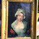 École française de la fin du XVIIIeme.huile sur toile.portrait de jeune femme