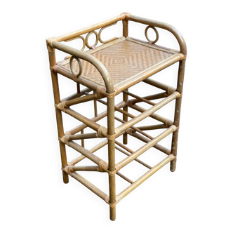 Rattan and wicker shelf 45x35x75cm