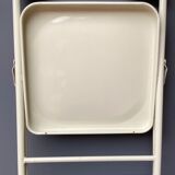 Duo de chaises pliantes en acier années 1980